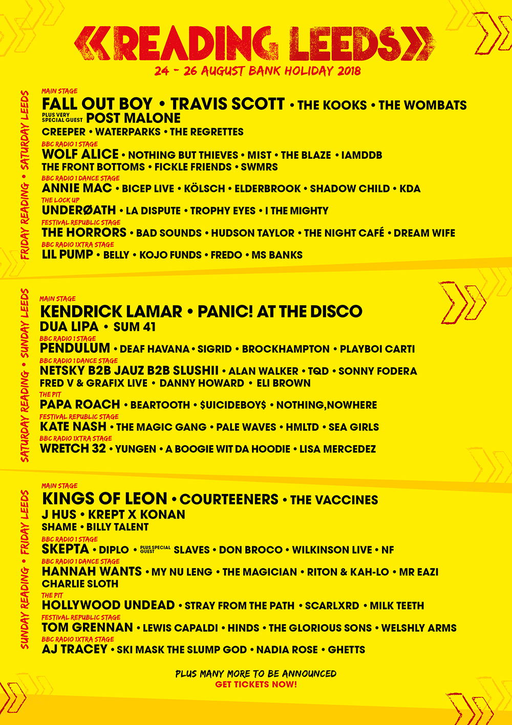 Leeds Festival Line Up