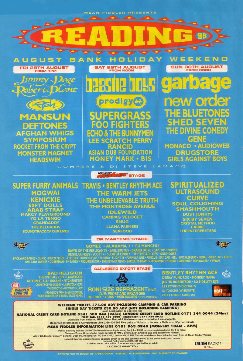 Leeds Festival | Reading-1998