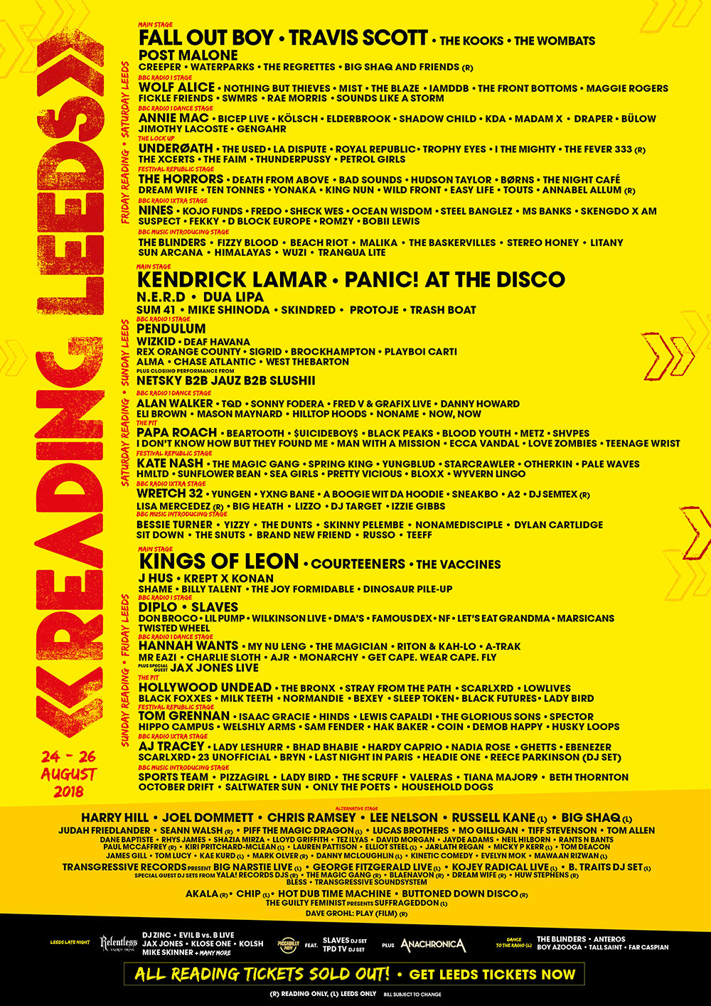 Leeds Festival lineup 2018