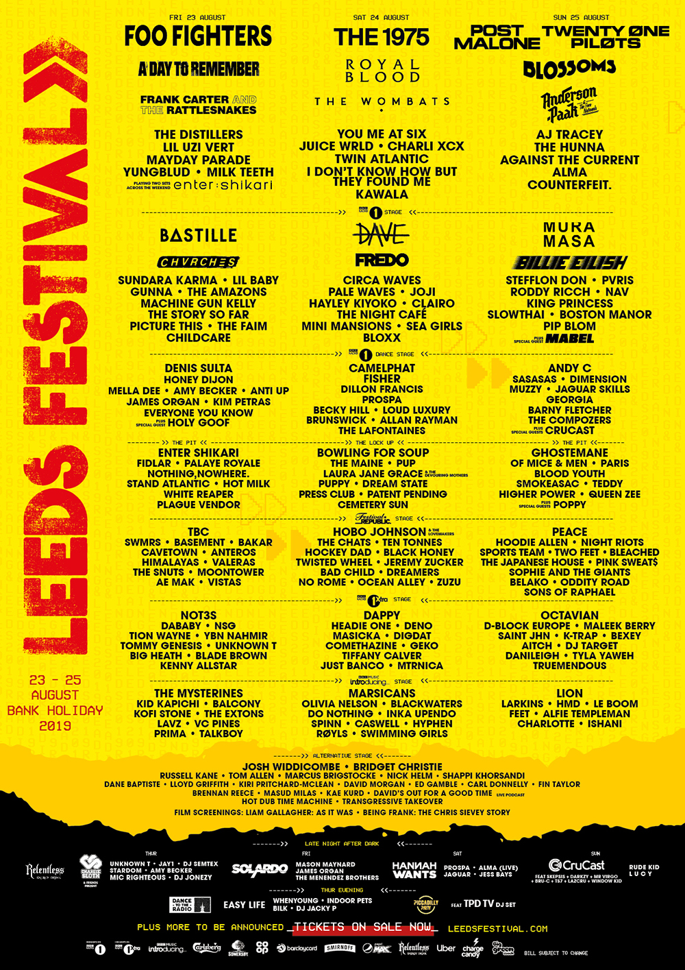 Leeds Festival 2019 Line up