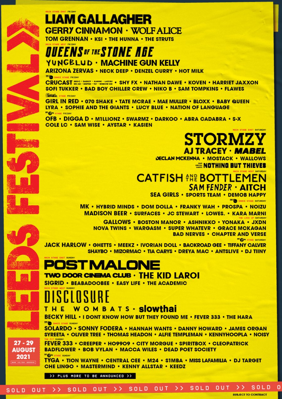 Leeds line-up