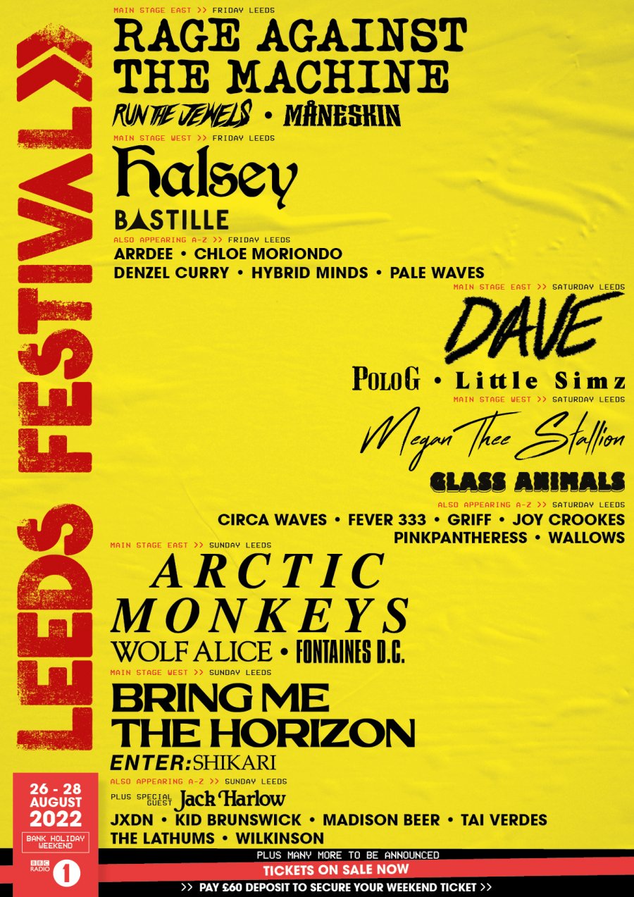 Leeds Festival | Bramham Park » 26 – 28 August 2022