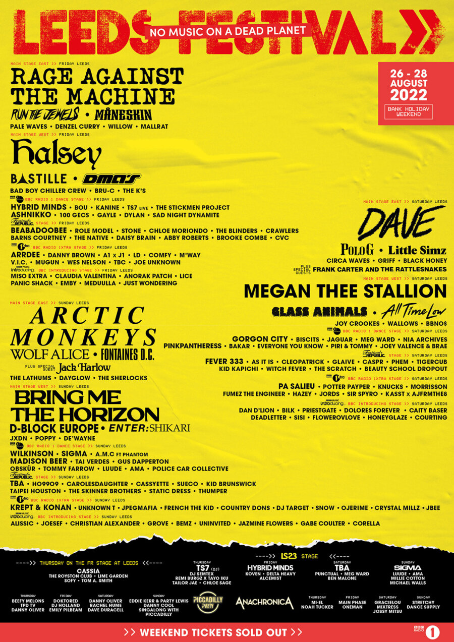 Leeds Festival Over 40+ names added to the R&L lineup