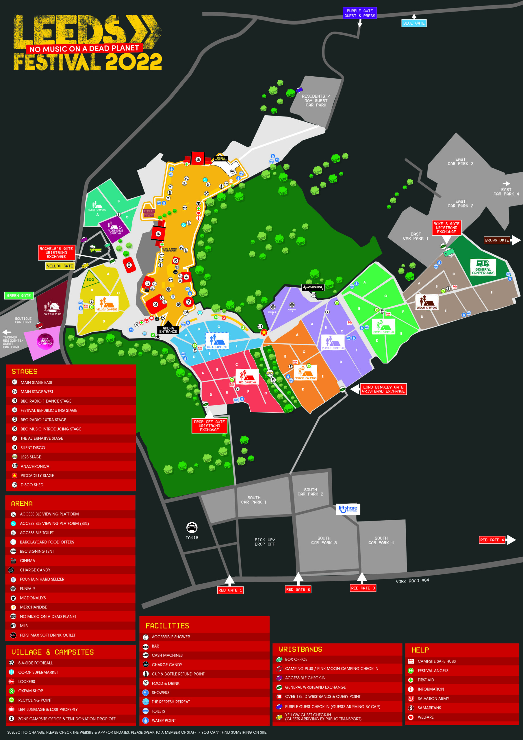 Leeds Festival 2022 Map