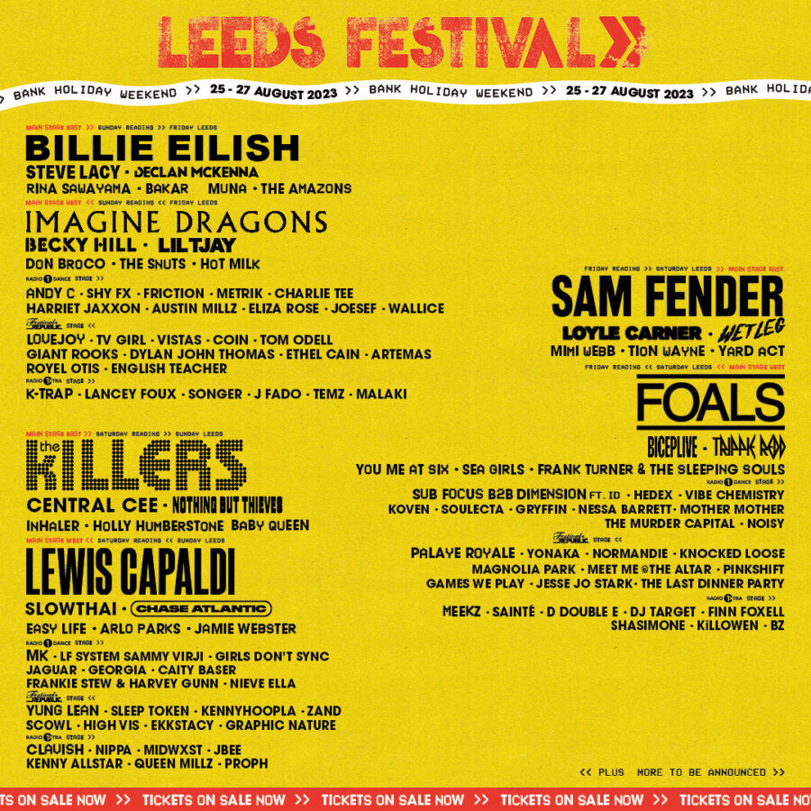 Leeds Festival Line Up Poster