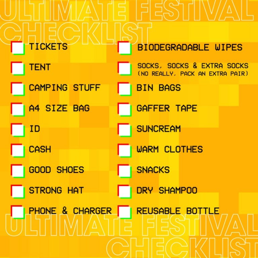 Ultimate Festival Checklist 